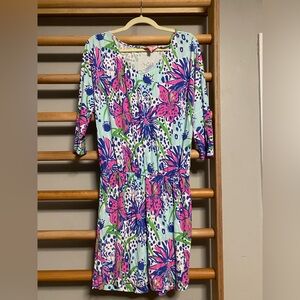 *EUC* LILLY PULITZER Scrunch Waist Jersey Dress Size M